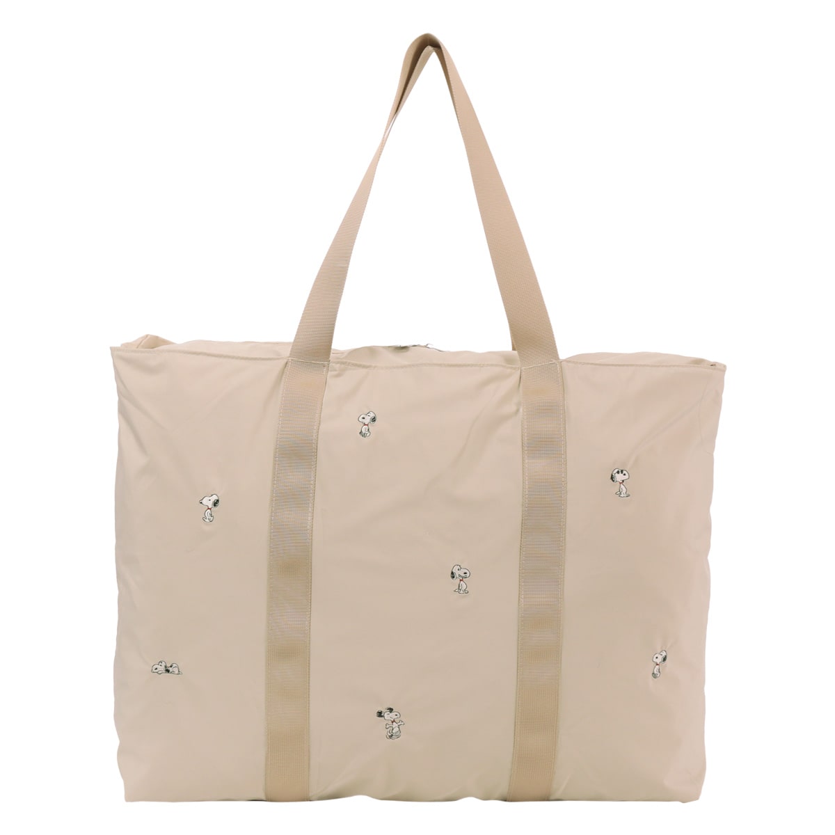 SNOOPY スヌーピー トートバッグ パッカブル ポケッタブル 軽量 撥水 PEANUTS ピーナッツ 10851 SOLEIL トラベルバッグ BEIGE