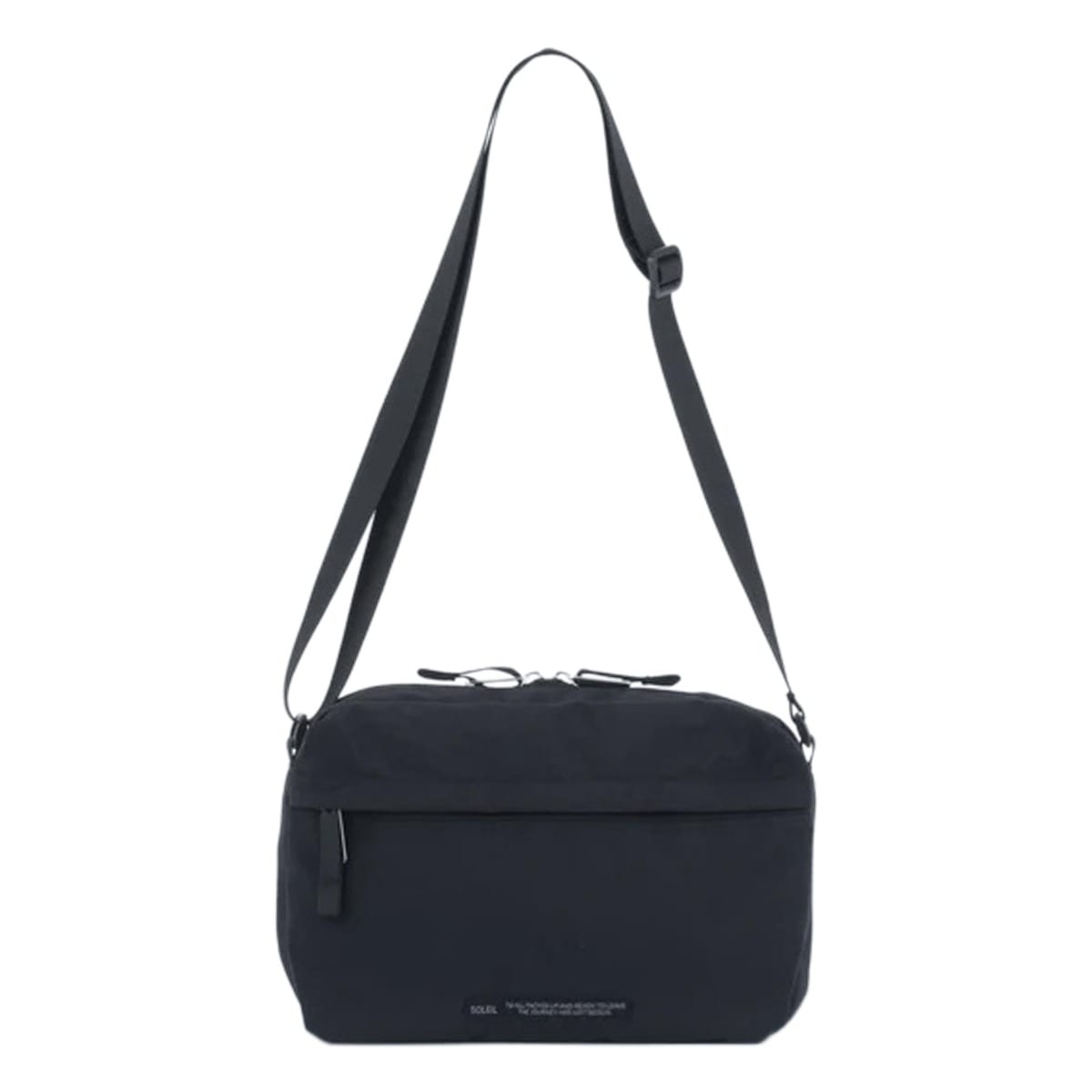 SOLEIL ソレイユ ショルダーバッグ 横型 40710 ライトリー 軽量 コンパクト 撥水 500mlペットボトル お出かけ 旅行 フェス ブラック