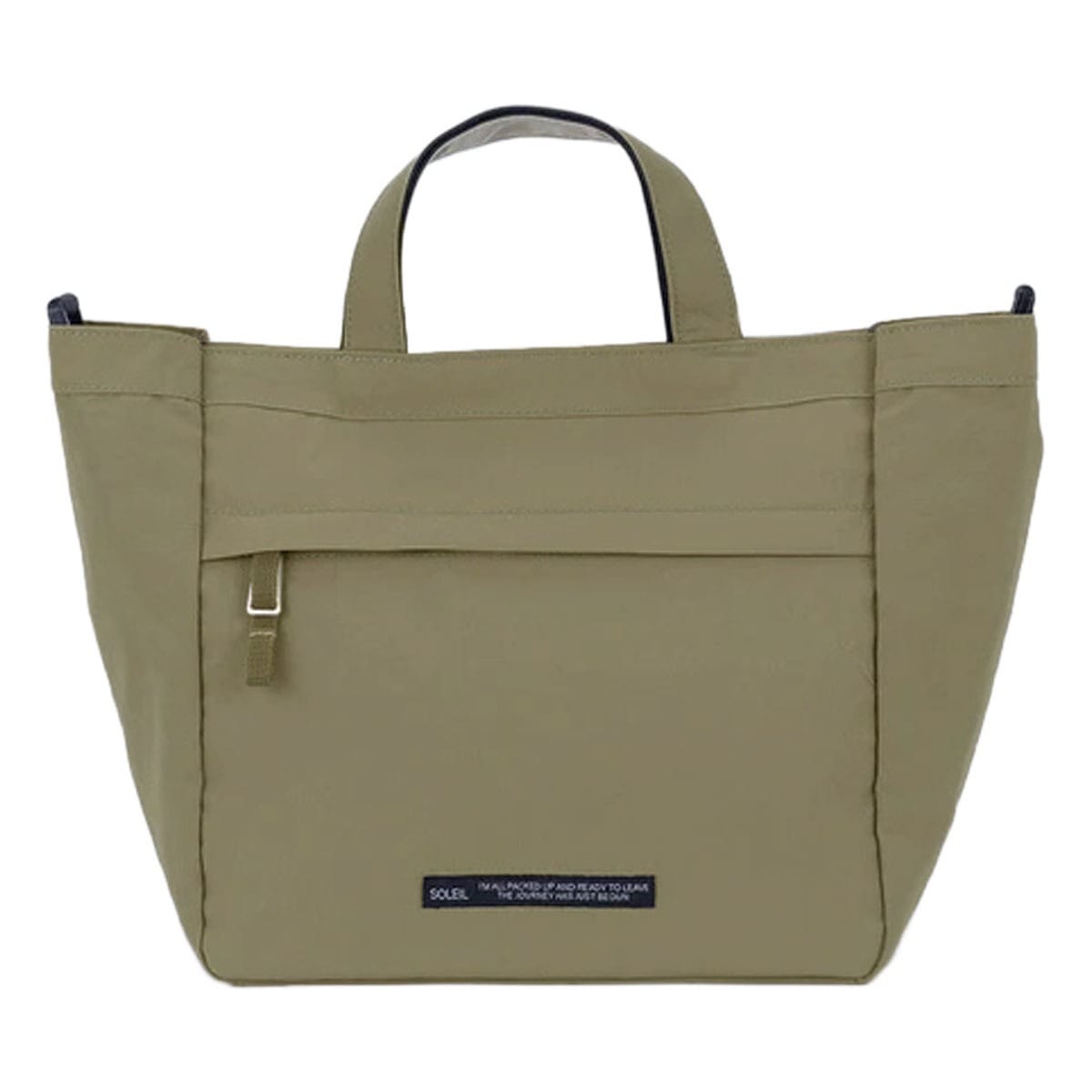 SOLEIL ソレイユ トートバッグ 撥水 ミニトート 2WAY 軽量 ショルダーバッグ 40793 ライトリー コンパクト お出かけ 旅行 スモーク/カーキ