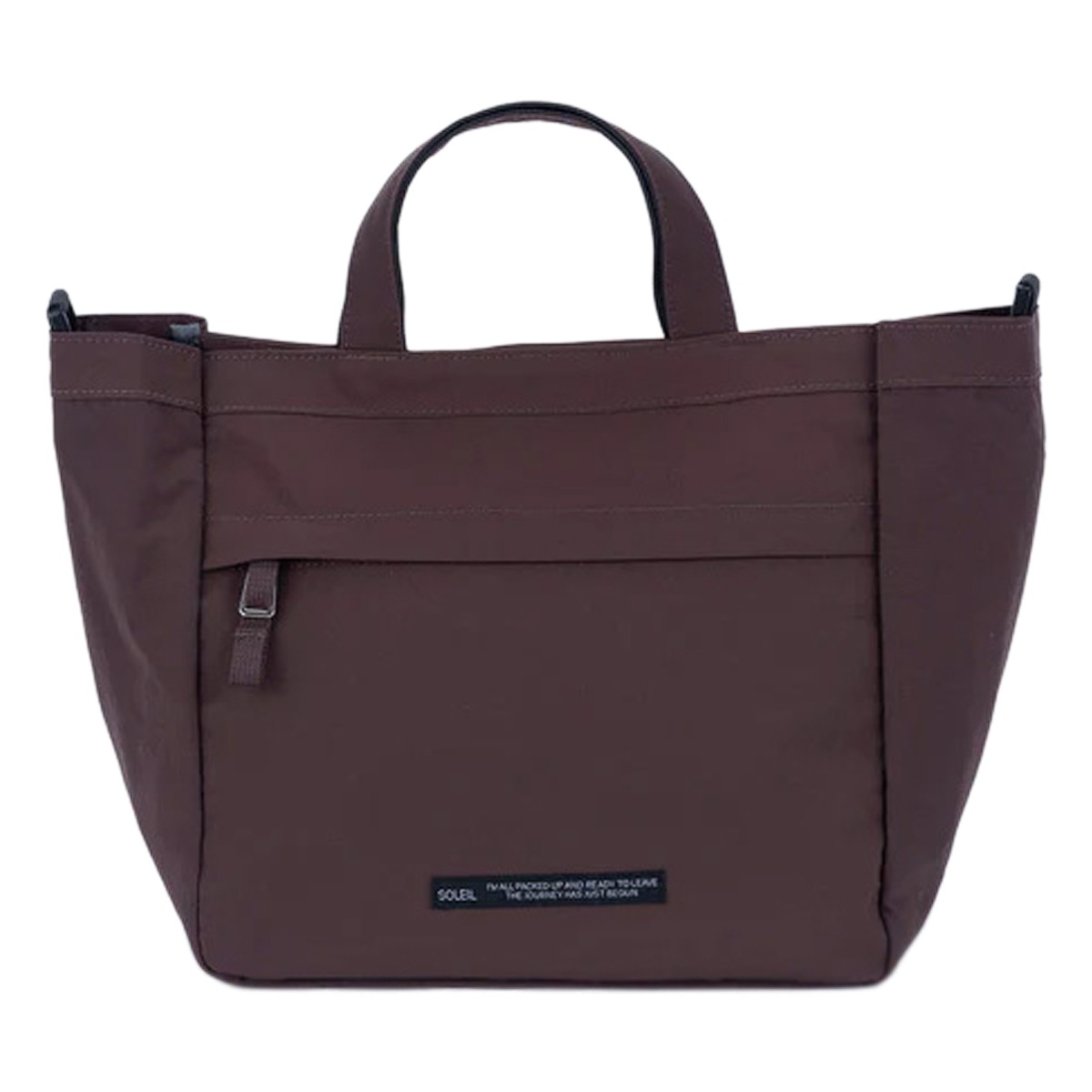 SOLEIL ソレイユ トートバッグ 撥水 ミニトート 2WAY 軽量 ショルダーバッグ 40793 ライトリー コンパクト お出かけ 旅行 ブラウン
