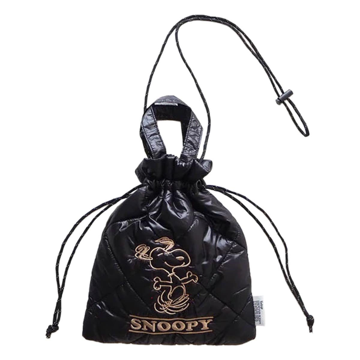 SNOOPY スヌーピー 巾着 手持ちミニトート ボンディング素材 ショルダーバッグ 2way パフィー巾着 40809 PEANUTS ピーナッツ 軽量 おでかけ SNOOPY