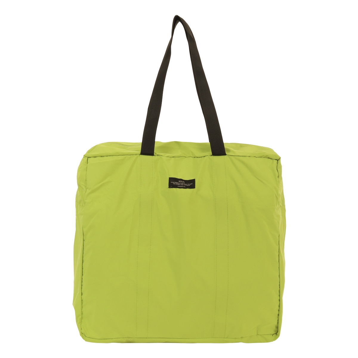 SOLEIL ソレイユ ボストンバッグ パッカブル 撥水 軽量 ダブルファスナー 60029 ウィークエンド トラベルバッグ トートバッグ ライムグリーン