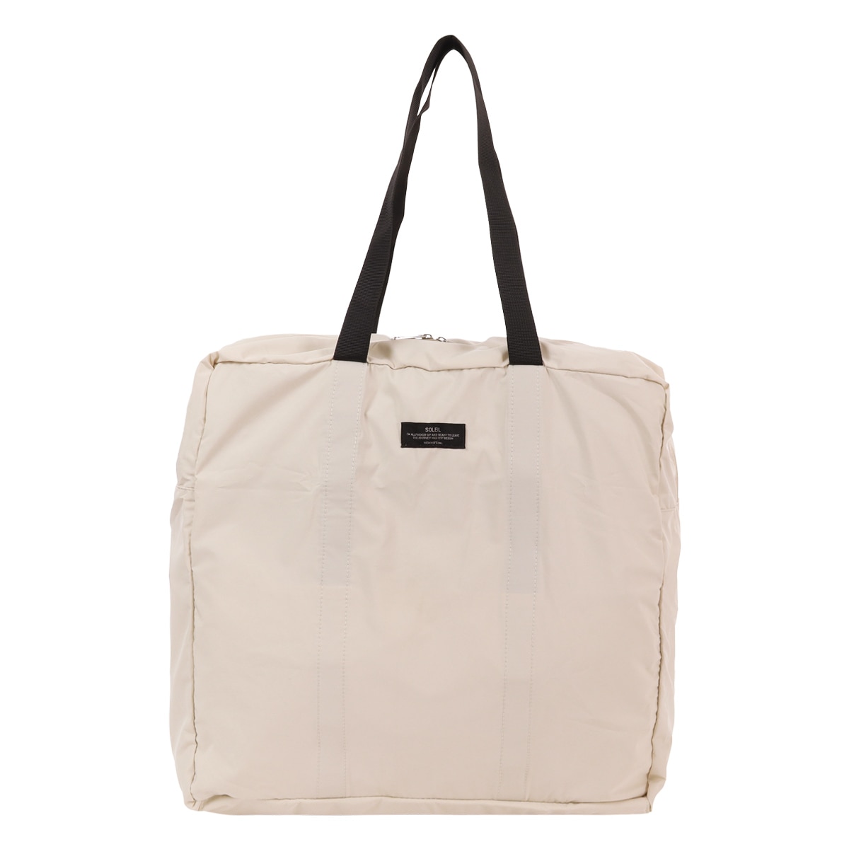 SOLEIL ソレイユ ボストンバッグ パッカブル 撥水 軽量 ダブルファスナー 60029 ウィークエンド トラベルバッグ トートバッグ グレージュ