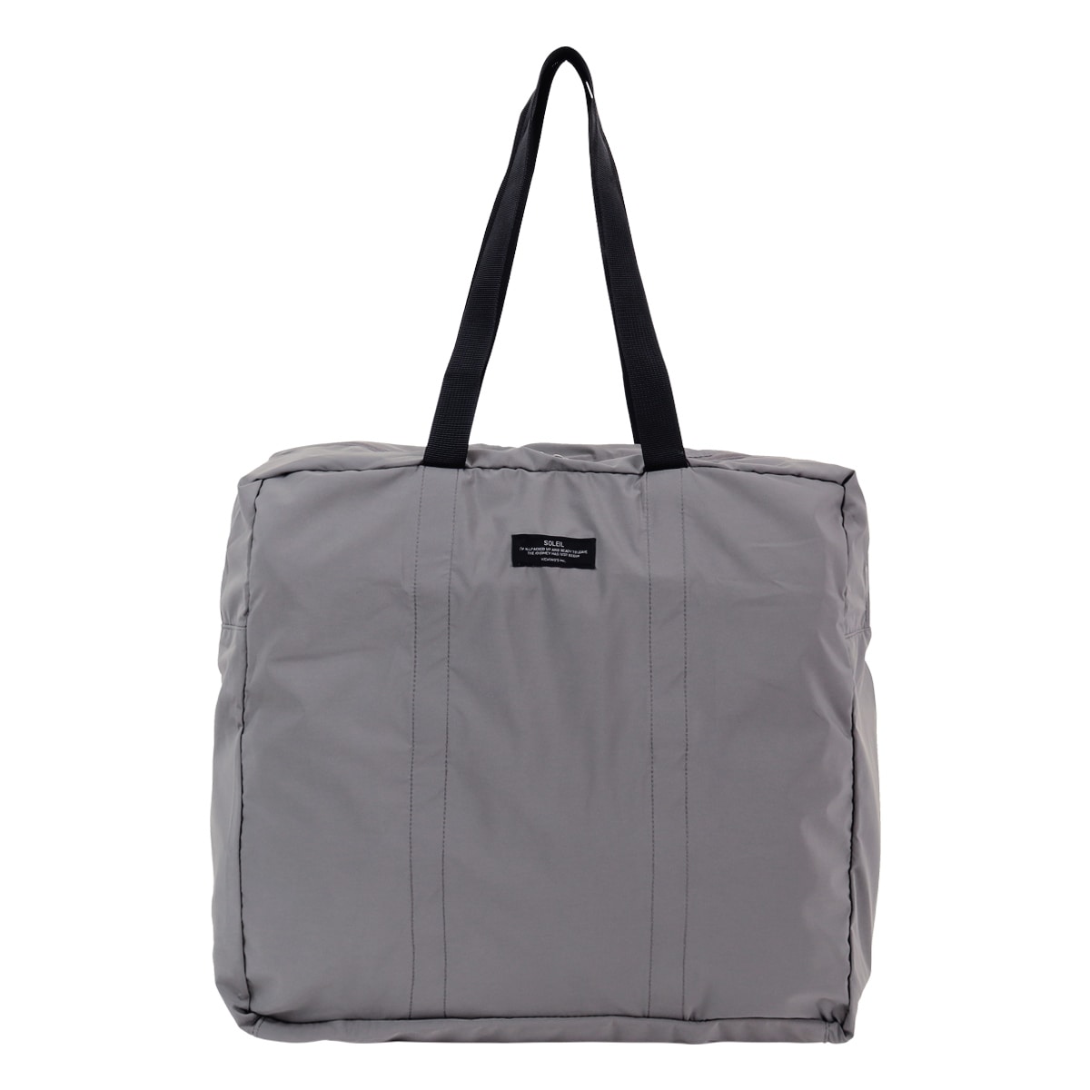 SOLEIL ソレイユ ボストンバッグ パッカブル 撥水 軽量 ダブルファスナー 60029 ウィークエンド トラベルバッグ トートバッグ グレー
