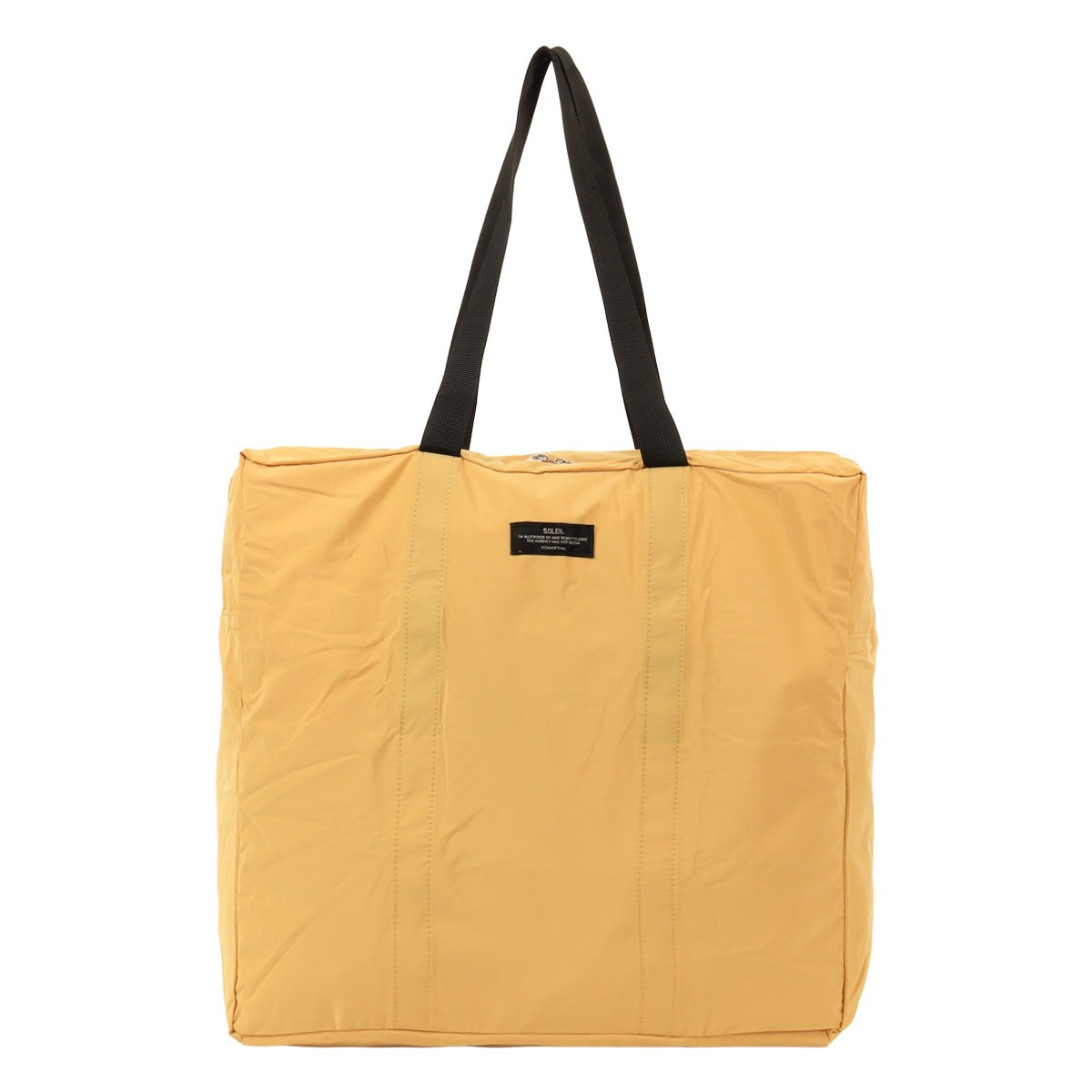 SOLEIL ソレイユ ボストンバッグ パッカブル 撥水 軽量 ダブルファスナー 60029 ウィークエンド トラベルバッグ トートバッグ マスタード