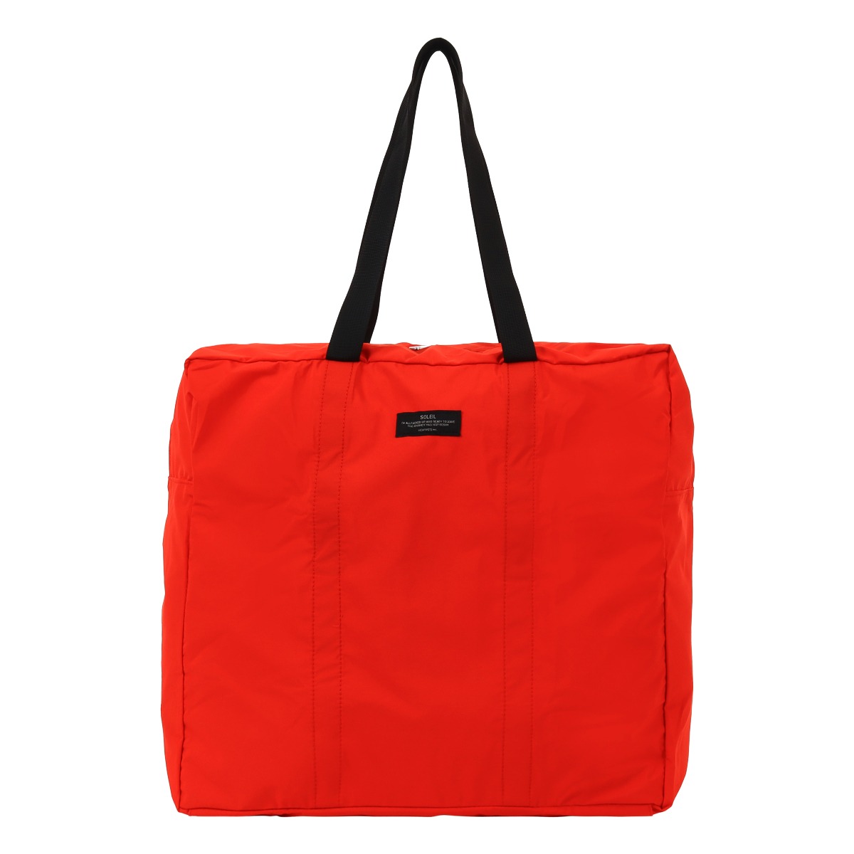 SOLEIL ソレイユ ボストンバッグ パッカブル 撥水 軽量 ダブルファスナー 60029 ウィークエンド トラベルバッグ トートバッグ レッド