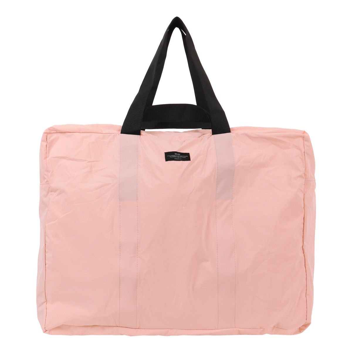 SOLEIL ソレイユ ボストンバッグ パッカブル 撥水 軽量 キャリーオン ダブルファスナー 60030 ウィークエンド トラベルバッグ シェルピンク