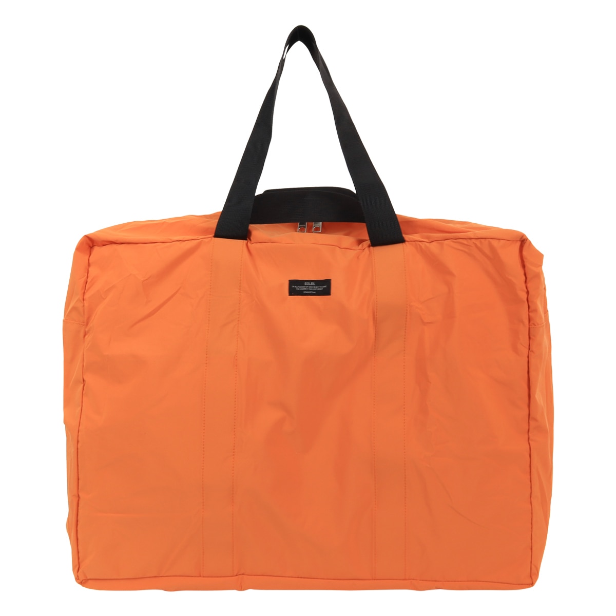 SOLEIL ソレイユ ボストンバッグ パッカブル 撥水 軽量 キャリーオン ダブルファスナー 60030 ウィークエンド トラベルバッグ オレンジ