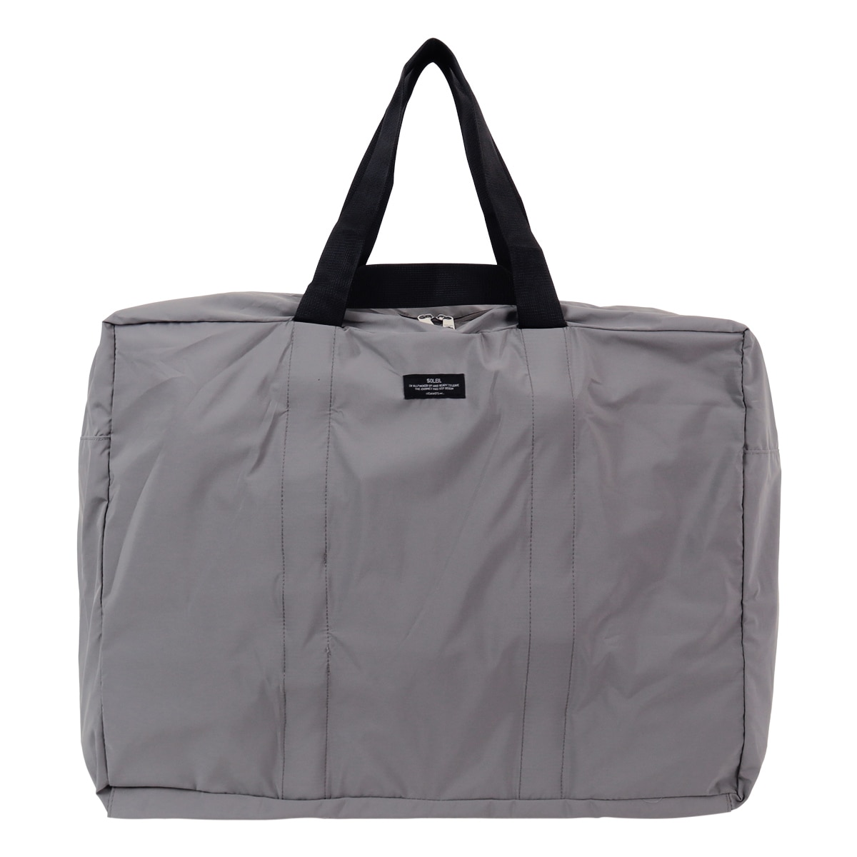 SOLEIL ソレイユ ボストンバッグ パッカブル 撥水 軽量 キャリーオン ダブルファスナー 60030 ウィークエンド トラベルバッグ グレー