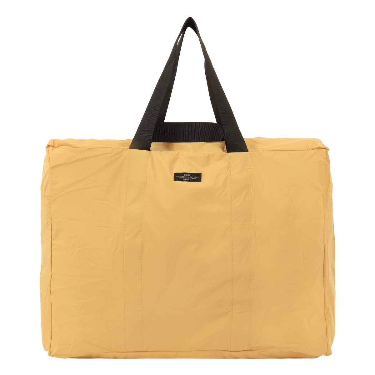 SOLEIL ソレイユ ボストンバッグ パッカブル 撥水 軽量 キャリーオン ダブルファスナー 60030 ウィークエンド トラベルバッグ マスタード