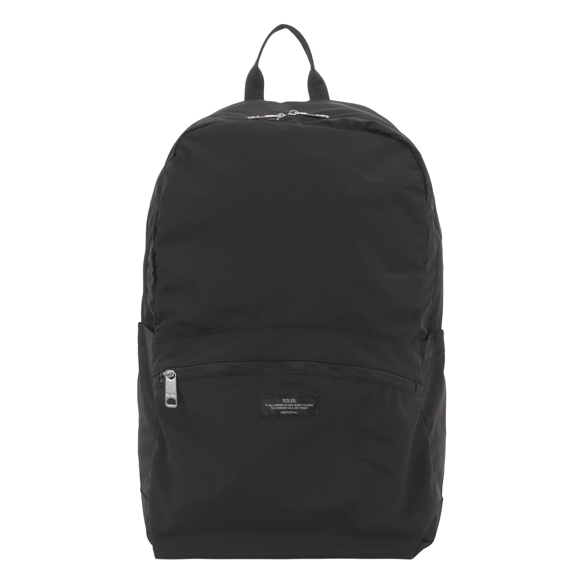 SOLEIL ソレイユ リュックサック パッカブル 撥水 軽量 ダブルファスナー 60031 ウィークエンド デイパック バックパック ブラック