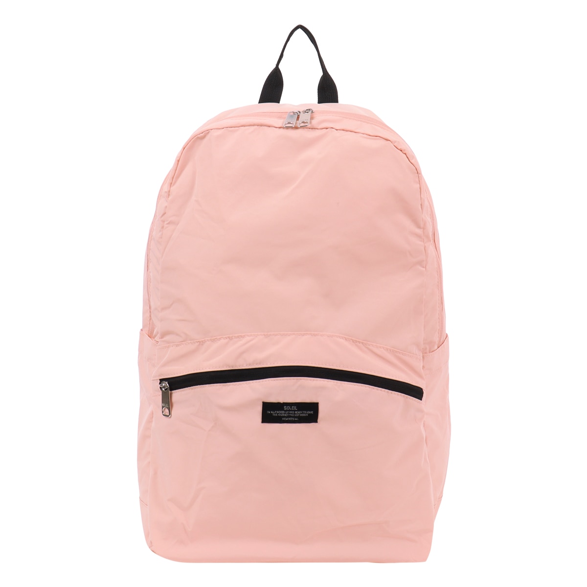 SOLEIL ソレイユ リュックサック パッカブル 撥水 軽量 ダブルファスナー 60031 ウィークエンド デイパック バックパック シェルピンク