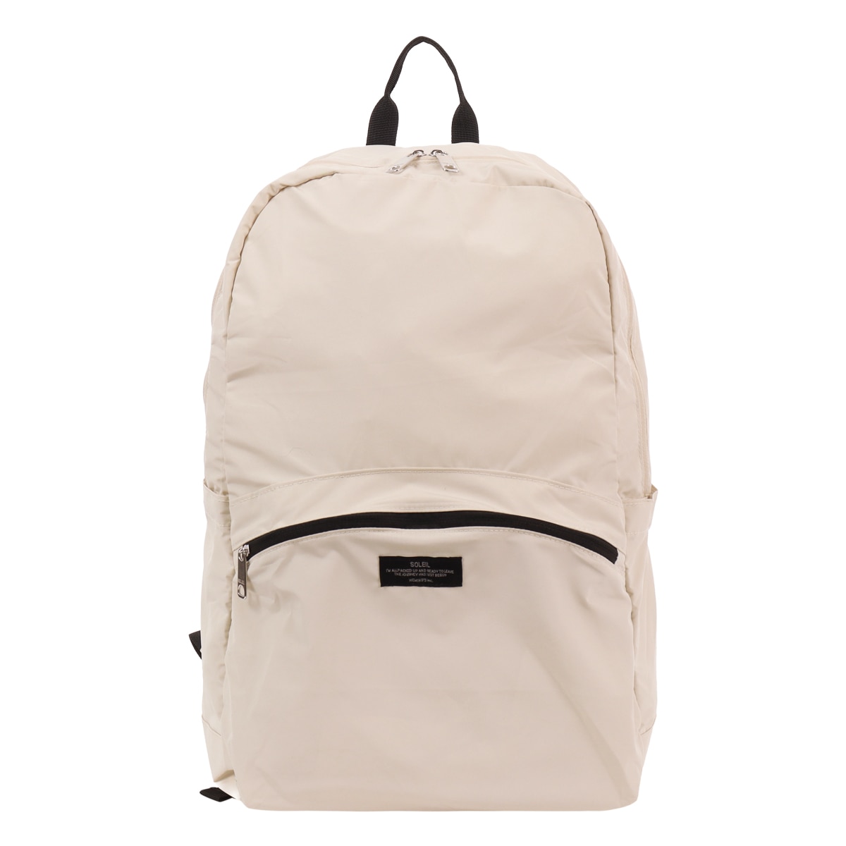 SOLEIL ソレイユ リュックサック パッカブル 撥水 軽量 ダブルファスナー 60031 ウィークエンド デイパック バックパック グレージュ