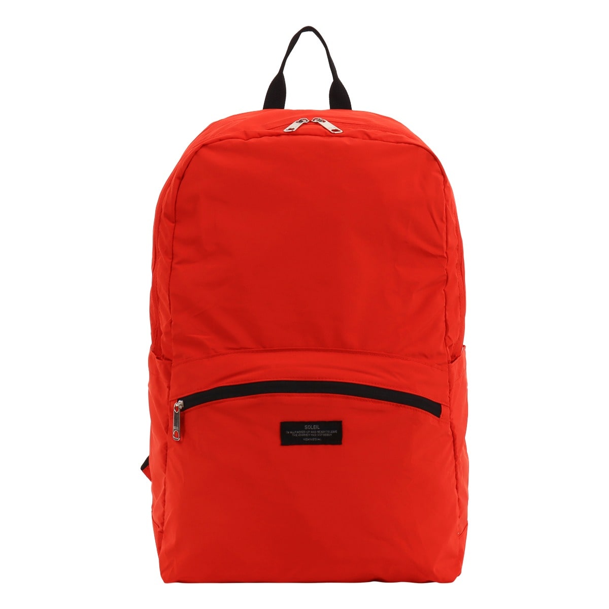 SOLEIL ソレイユ リュックサック パッカブル 撥水 軽量 ダブルファスナー 60031 ウィークエンド デイパック バックパック レッド