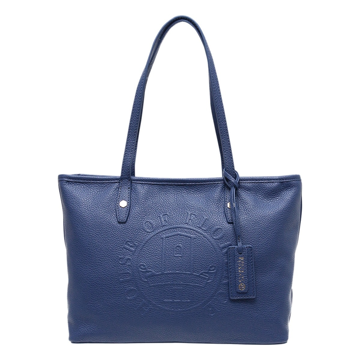 HOUSE OF FLORENCE ハウスオブフローレンス トートバッグM 本革 レディース 002024CI Primo 型押し エンボス 牛革 レザー ブルー