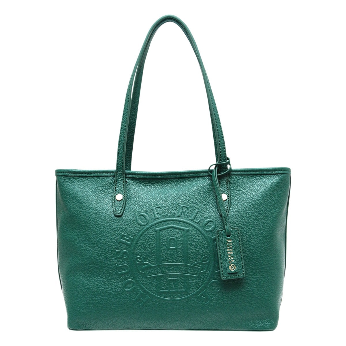 HOUSE OF FLORENCE ハウスオブフローレンス トートバッグM 本革 レディース 002024CI Primo 型押し エンボス 牛革 レザー グリーン
