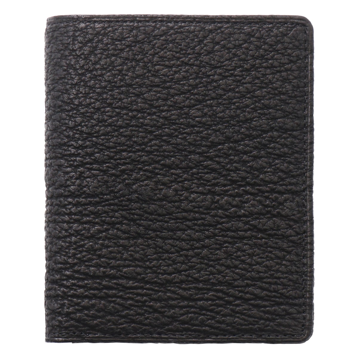 ISIT イズイット 二つ折り財布 小銭入れ無し ミニ財布 サメ革 鮫革 本革 メンズ ブルーシャーク 941605 ブラック