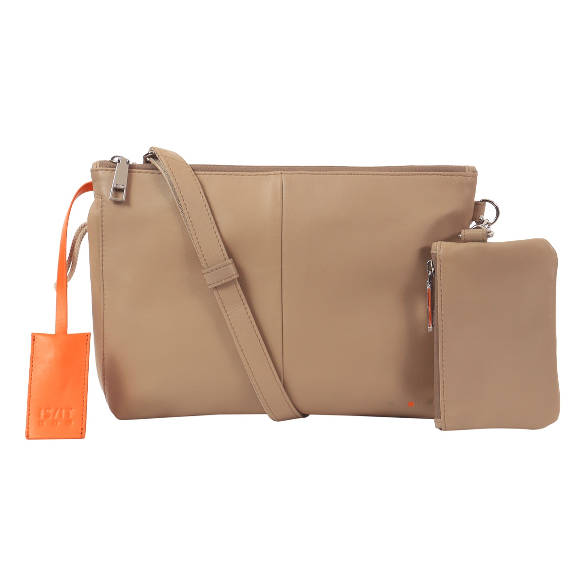 ISIT イズイット ショルダーバッグ クラッチバッグ ミニバッグ ミニポーチ セレモニーポーチ ポーチ 945101 ディッシュ IS/IT お出掛け フォーマル カジュアル 牛革 本革 レザー グレージュ