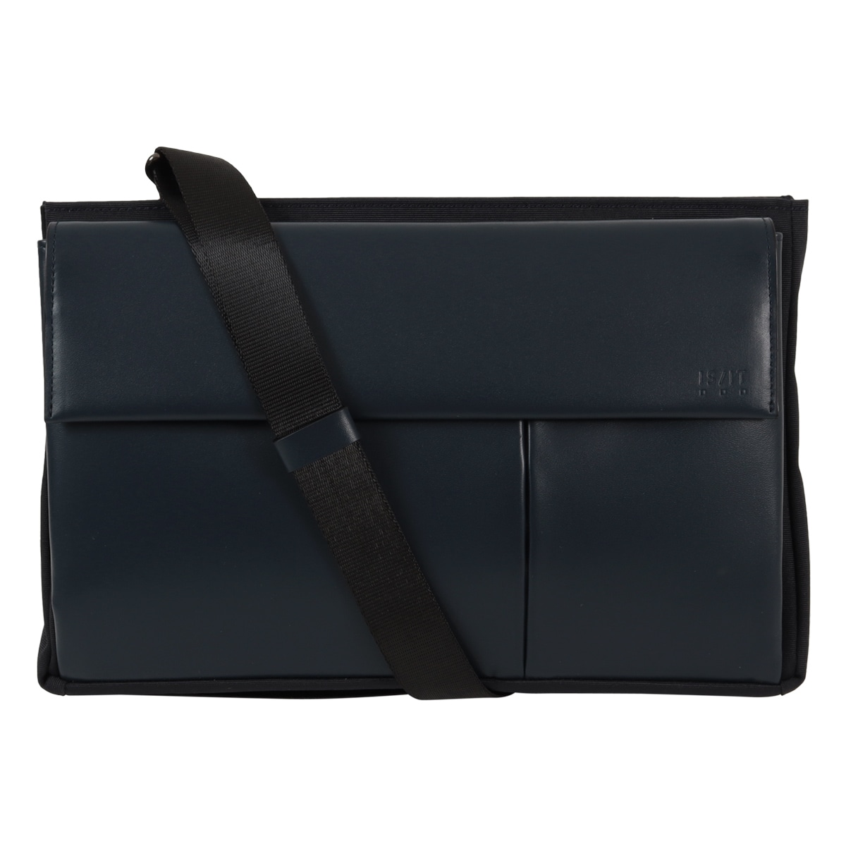 ISIT イズイット ショルダーバッグ クラッチバッグ 2way 横型 斜め掛け 冠婚葬祭 メンズ 948103 ミニット IS/IT 牛革 本革 レザー A5 ネイビー