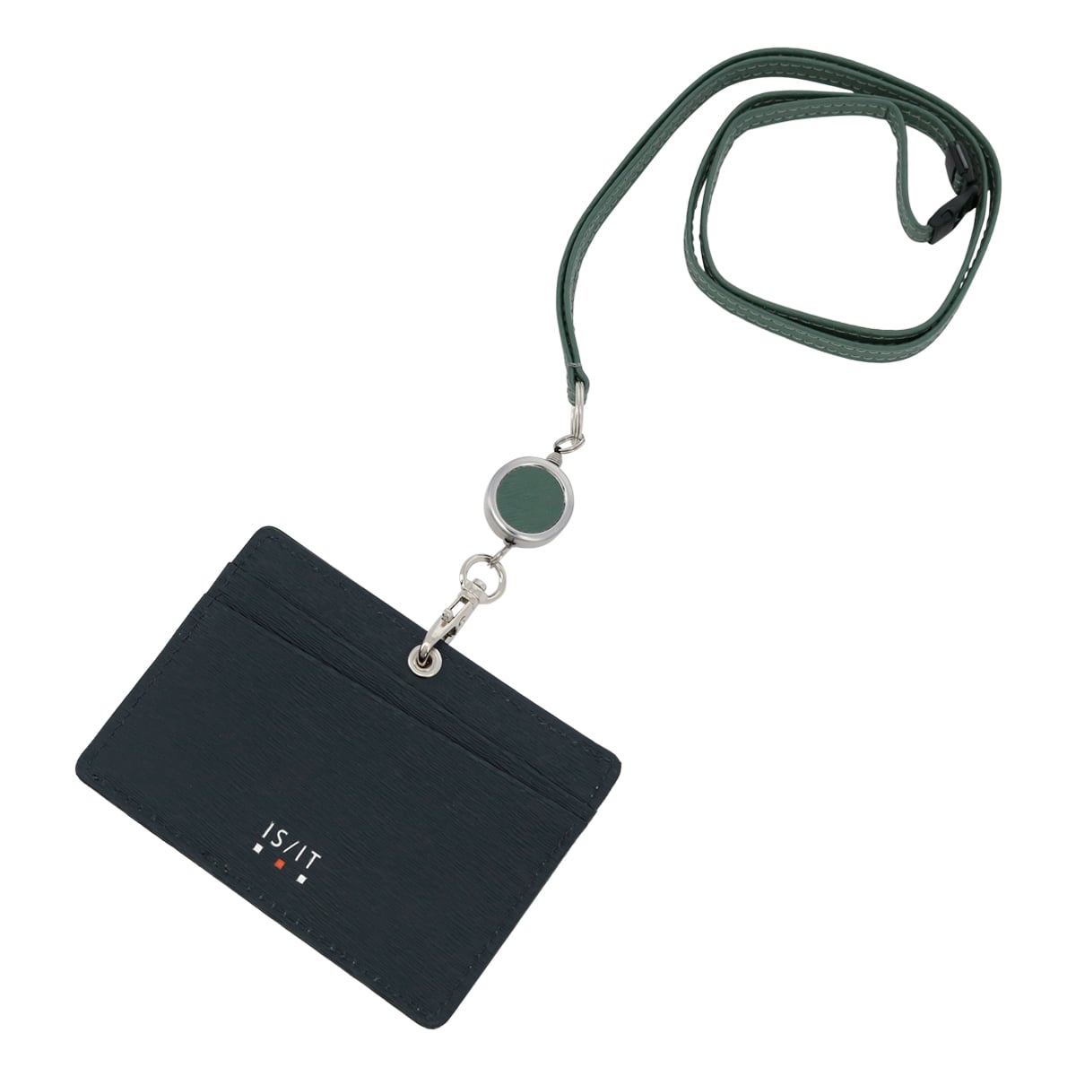 ISIT イズイット IDカードホルダー ネックストラップ 本革 ノボII 972621 IS/IT グリーン
