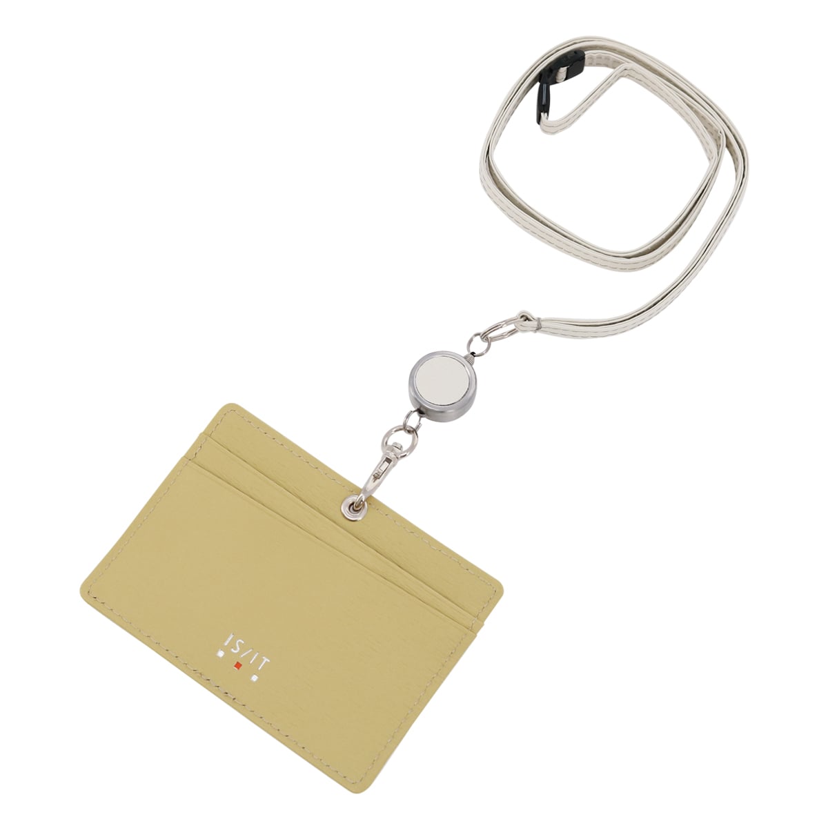 ISIT イズイット IDカードホルダー ネックストラップ 本革 ノボII 972621 IS/IT ホワイト