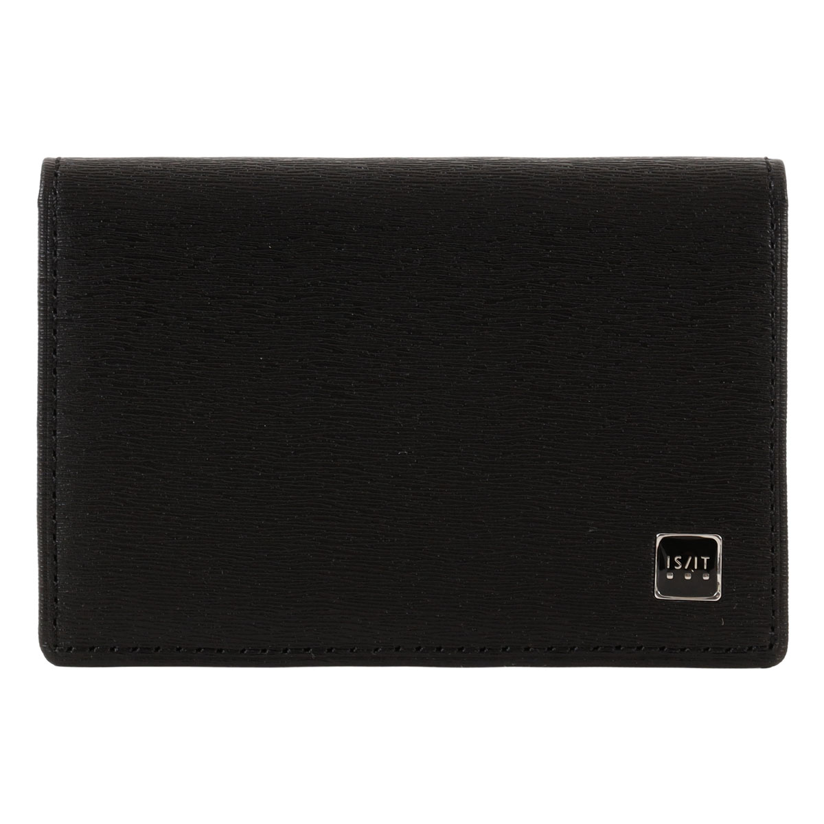 ISIT イズイット 名刺入れ 本革 メンズ ポリマー 989603 IS/IT カードケース 牛革 レザー ブラック