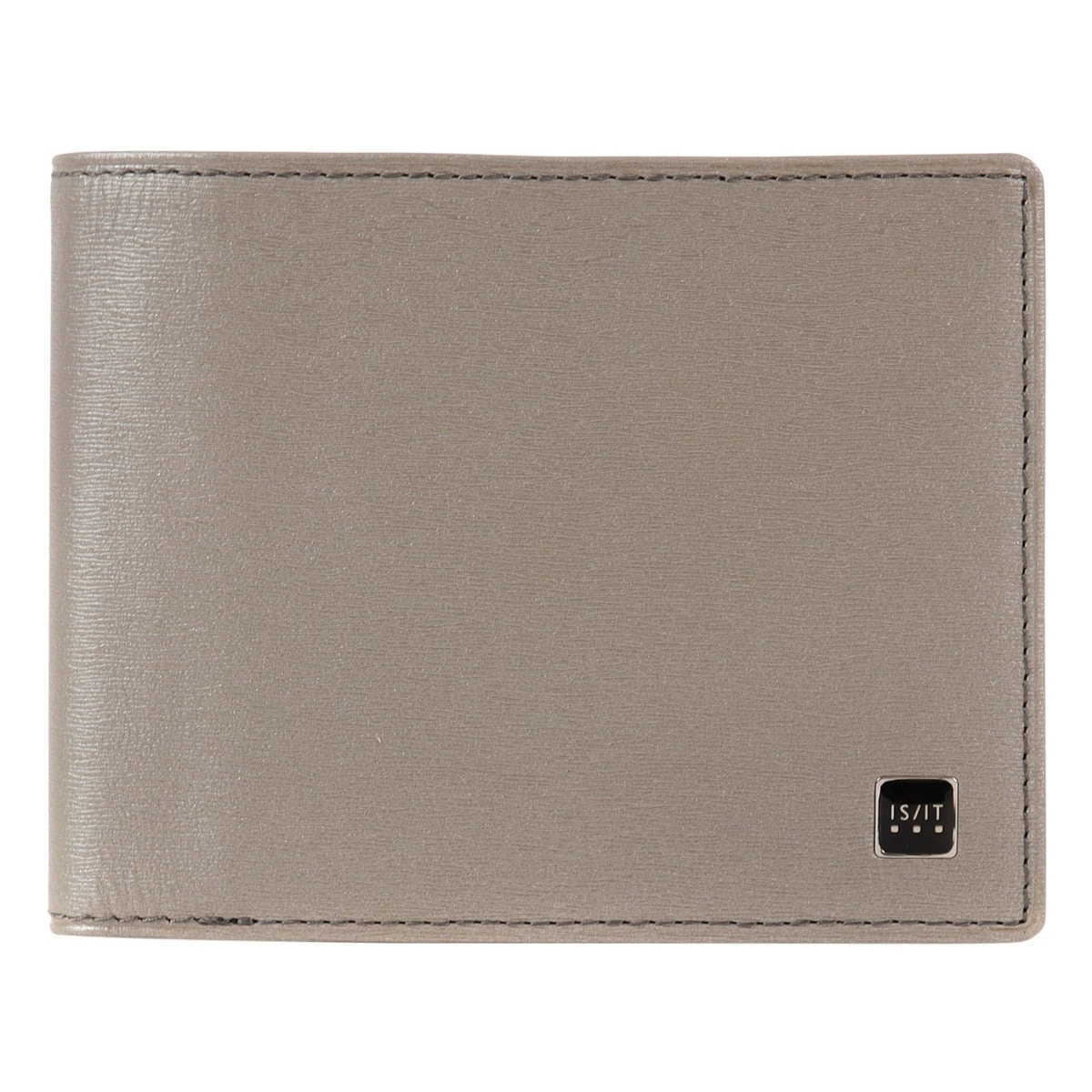 ISIT イズイット 二つ折り財布 本革 メンズ ポリマー 989605 IS/IT ミニ財布 牛革 レザー シルバー