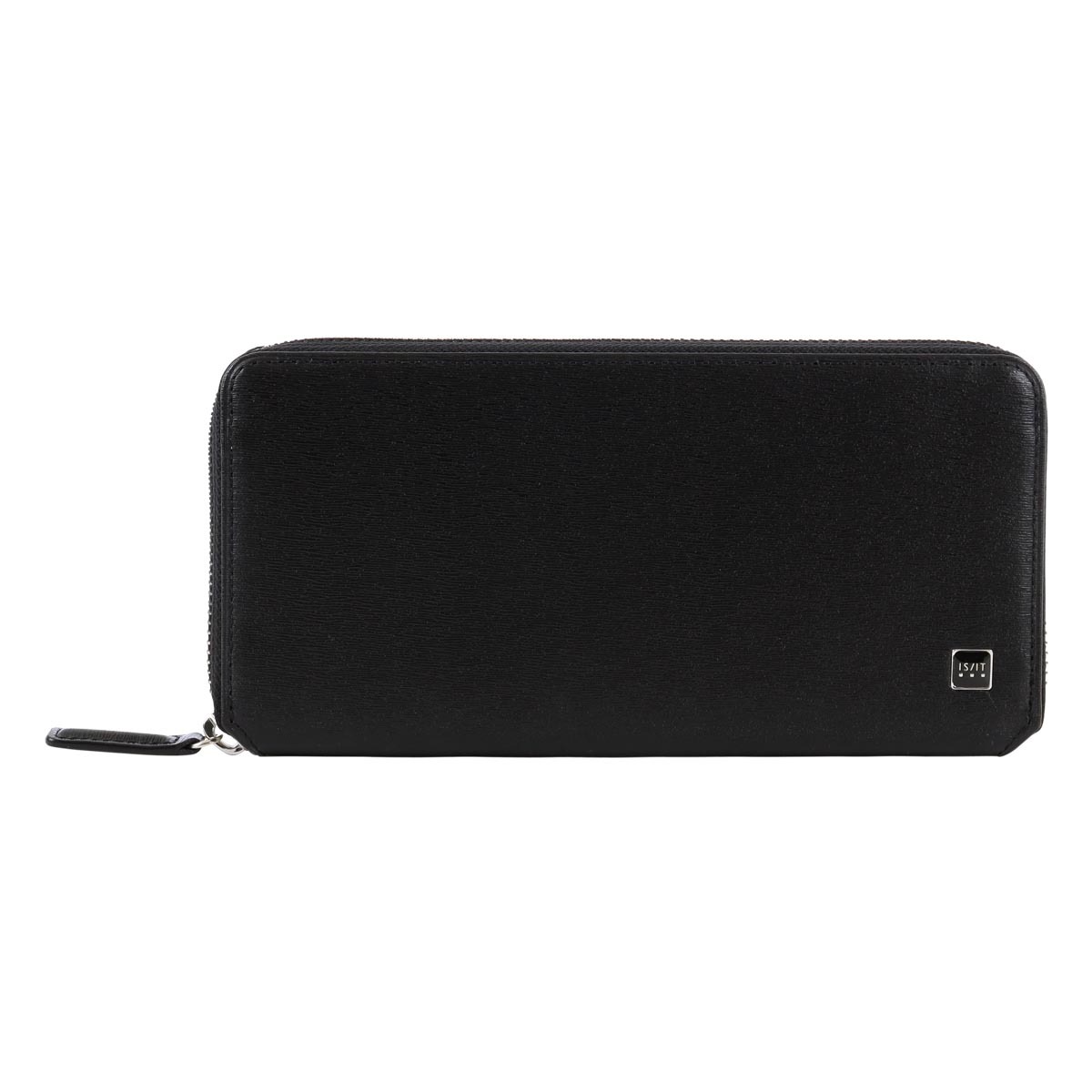 ISIT イズイット 長財布 ラウンドファスナー 本革 メンズ ポリマー 989607 IS/IT 牛革 レザー ブラック