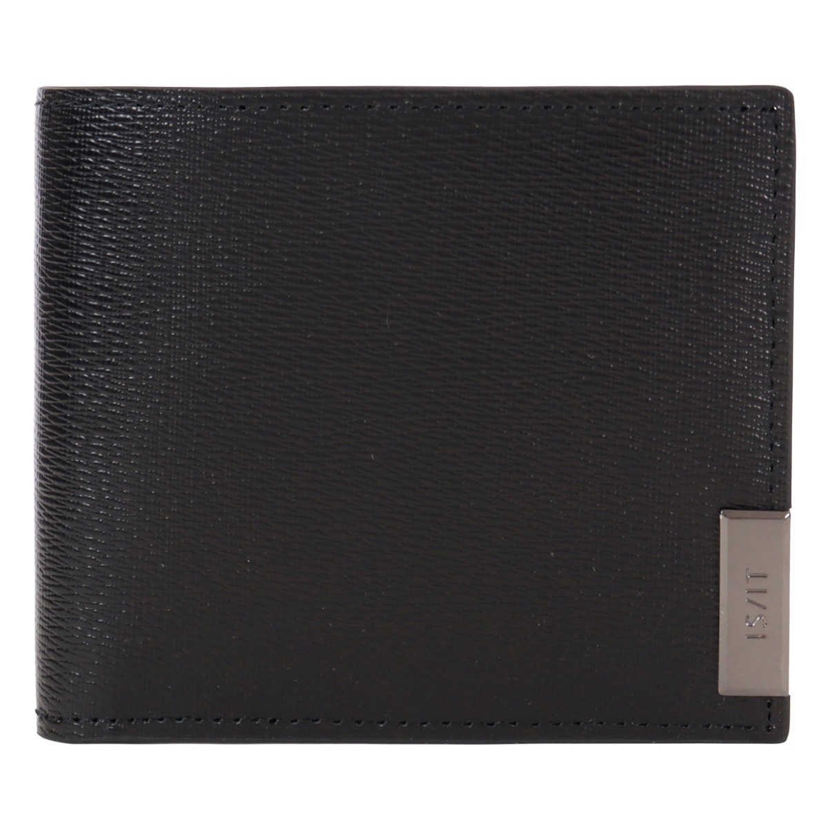 ISIT イズイット 二つ折り財布 財布 二つ折り 折り財布 純札 ミニ財布 コンパクト 小さめ 小銭入れ無し 札入れ メンズ 990602 パーカー IS/IT ビジネス 会社 フォーマル カジュアル 牛革 本革 レザー ブラック