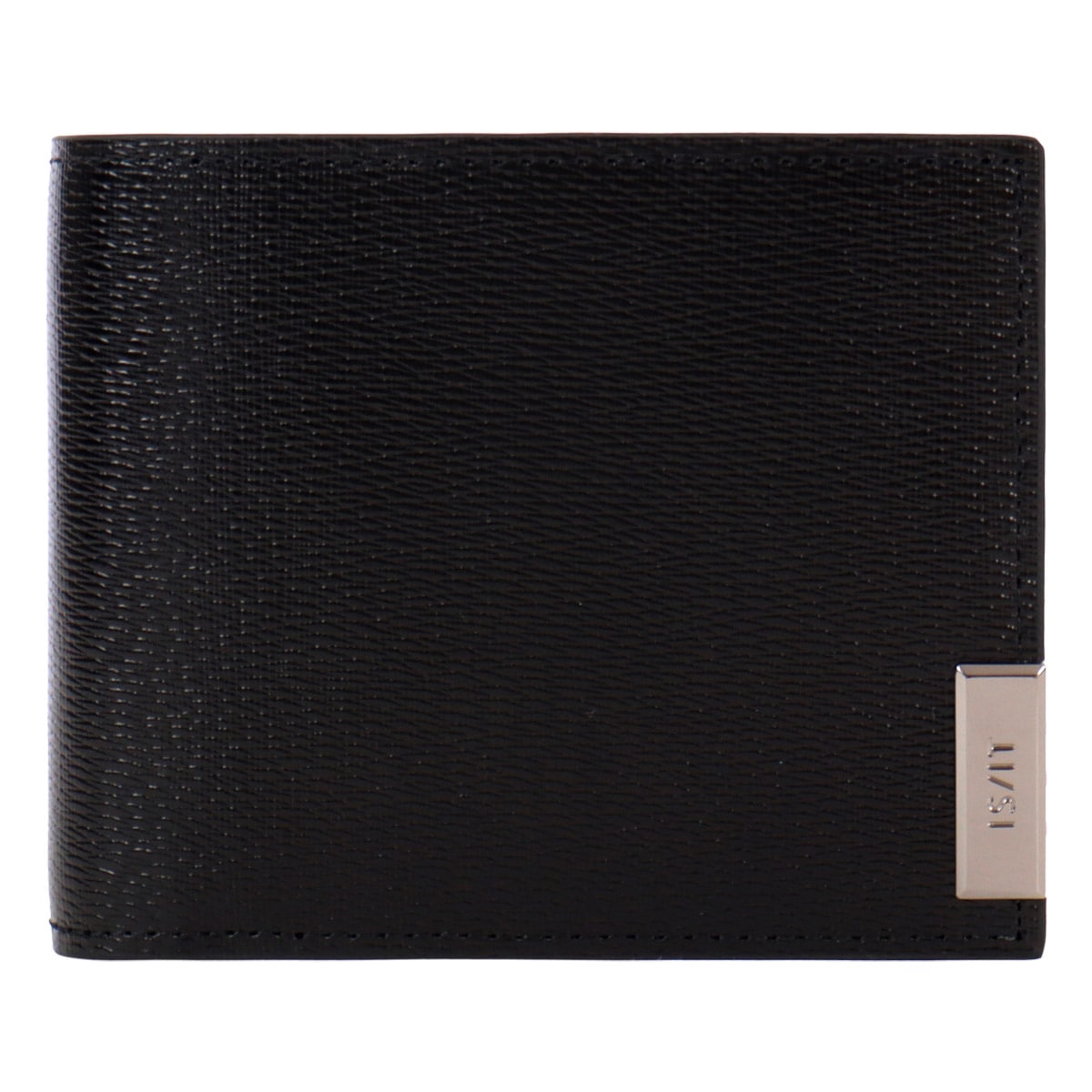 ISIT イズイット 二つ折り財布 財布 二つ折り 折り財布 ミニ財布 コンパクト 小さめ 小銭入れ付き 札入れ メンズ 990603 パーカー IS/IT ビジネス 会社 フォーマル カジュアル 牛革 本革 レザー ブラック