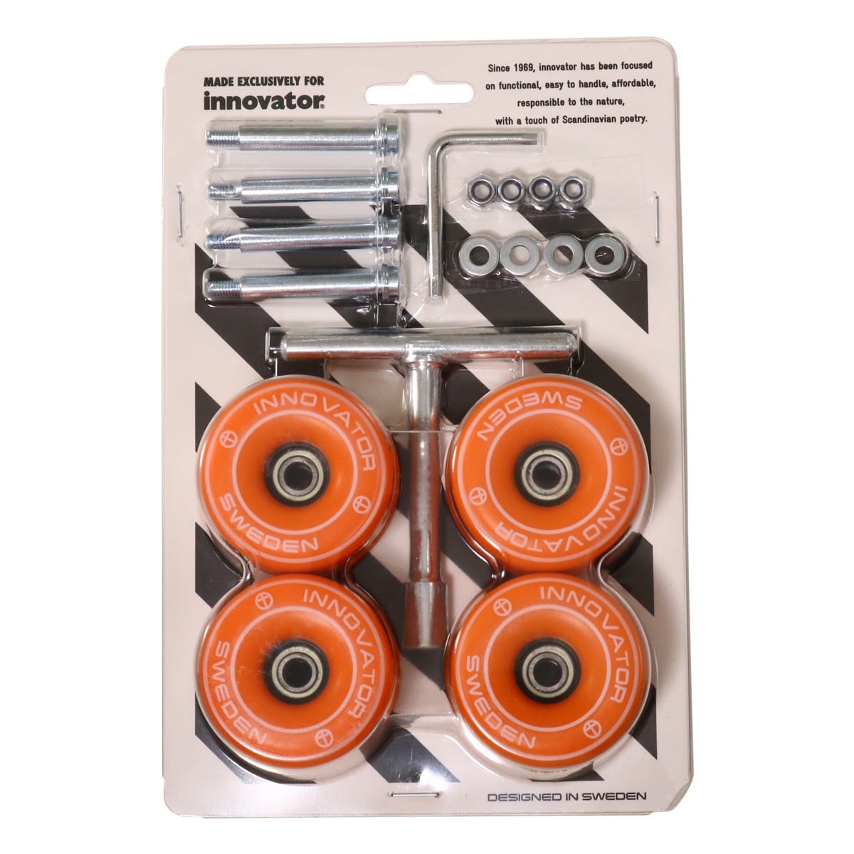 INNOVATOR イノベーター スーツケース キャリーケース 交換用キャスターキット 4個セット 工具付き ボードキャリー タイヤ 交換 BO-103CS ボードケースキャスター ORANGE