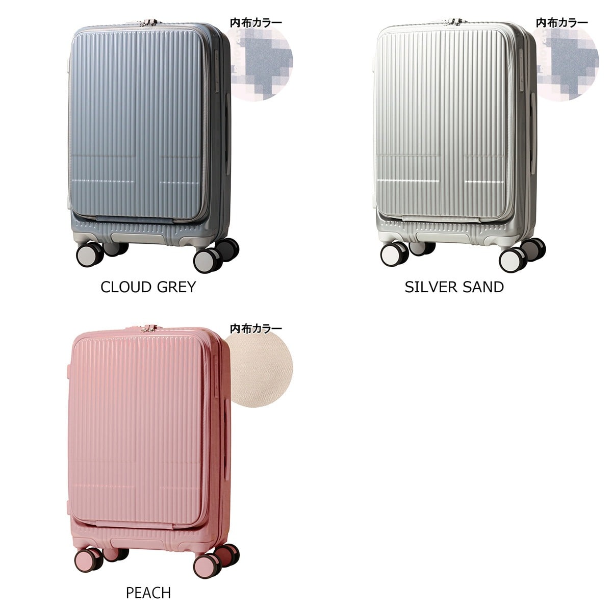 INNOVATOR 【2年保証】 イノベーター スーツケース キャリーケース TSAロック 55L 62.5cm 3.9kg 軽量 INV155M 鏡面 PEACH PEACH -