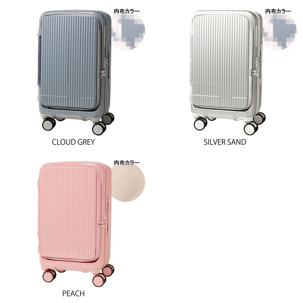 INNOVATOR 【2年保証】 イノベーター スーツケース キャリーケース TSAロック 45L 60.5cm 3.8kg INV550DORM 鏡面 SILVER SAND SILVER SAND -