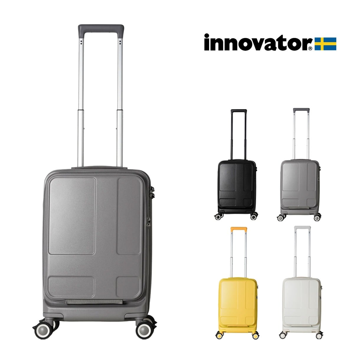 INNOVATOR 【2年保証】 イノベーター スーツケース 機内持ち込み TSAロック 35L Cabin LCC 55cm 2.9kg iv-18 キャリーケース キャリーバッグ フロントオープン カップホルダー 静音キャスター 旅行 トラベル CREAM CREAM -