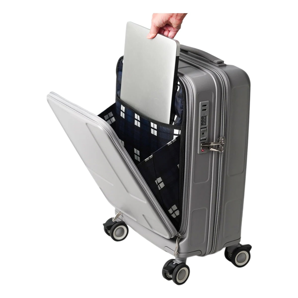 INNOVATOR 【2年保証】 イノベーター スーツケース 機内持ち込み TSAロック 35L Cabin LCC 55cm 2.9kg iv-18 キャリーケース キャリーバッグ フロントオープン カップホルダー 静音キャスター 旅行 トラベル CREAM CREAM -