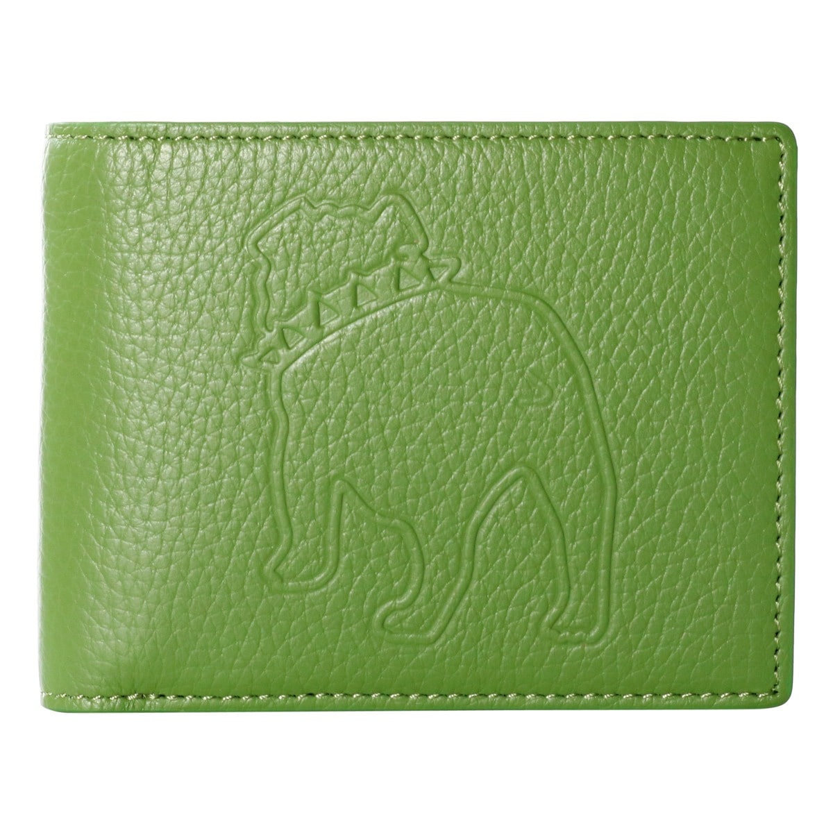 J.PRESS ジェイプレス 二つ折り財布 バックブル メンズ 7387 牛革 本革 レザー グリーン