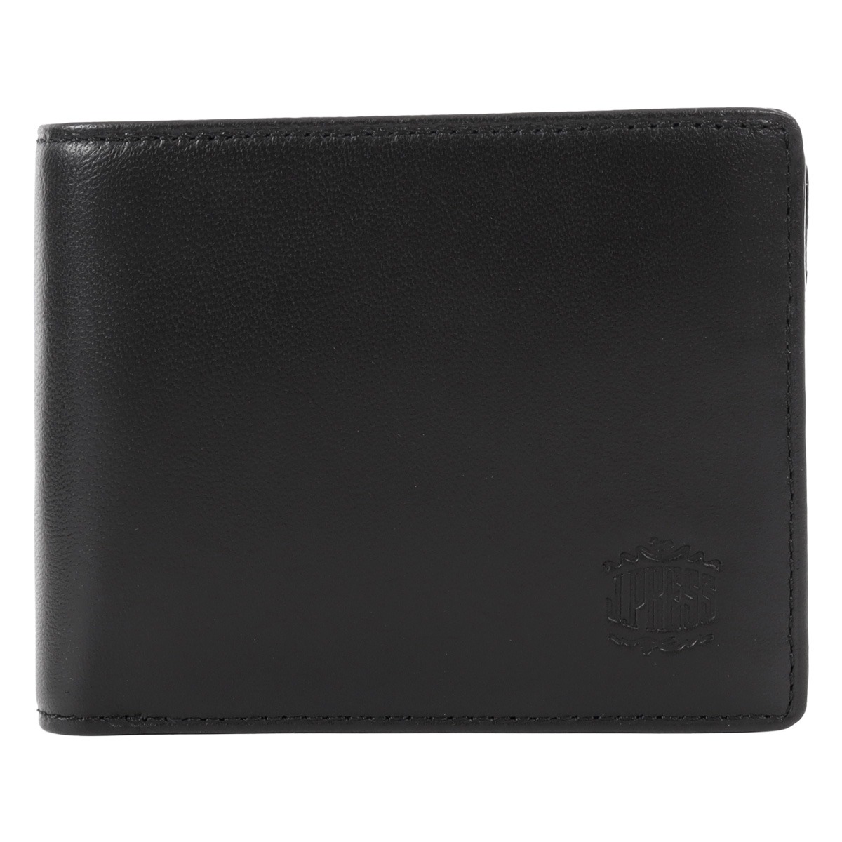 J.PRESS ジェイプレス 二つ折り財布 シープ×ゴード 7762 ベラ付き札入れ 羊革 やぎ革 レザー メンズ ブラック