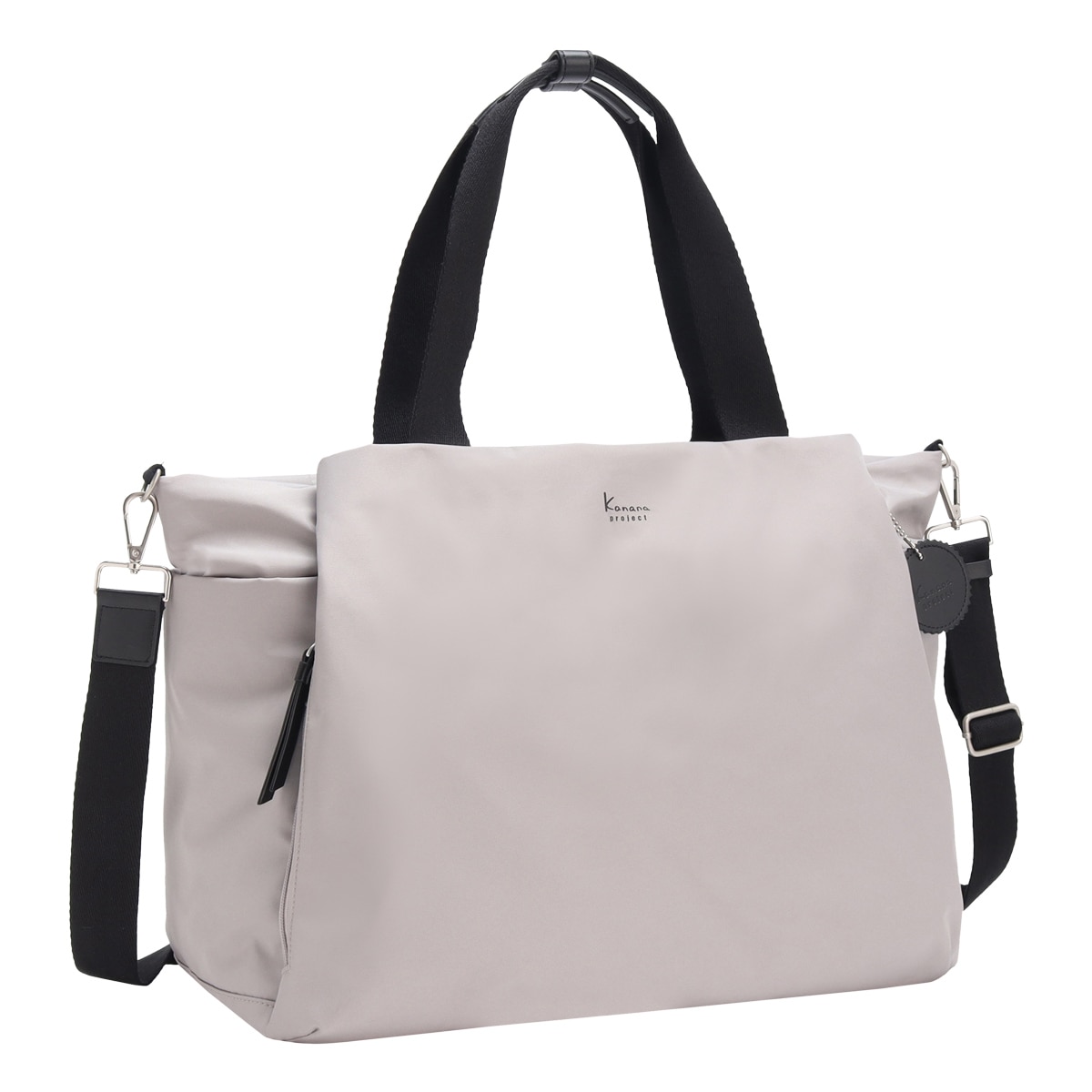 kanana カナナ プロジェクト ボストンバッグ B4 トートバッグ ショルダーバッグ 2way レディース 35954 サリール2 Kanana project キャリーオン 旅行 手持ち 肩掛け ライトグレー