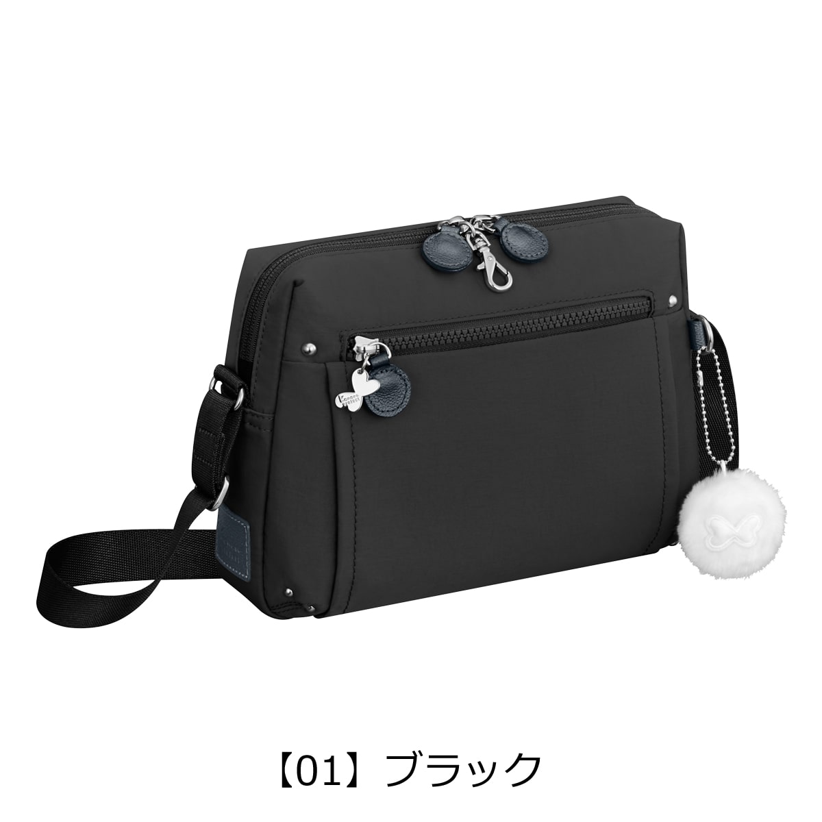 kanana カナナ プロジェクト ショルダーバッグ レディース 62105 PJ8-3rd Kanana project ミニショルダー 多機能 ビジネス 旅行 ブラック 【01】ブラック -