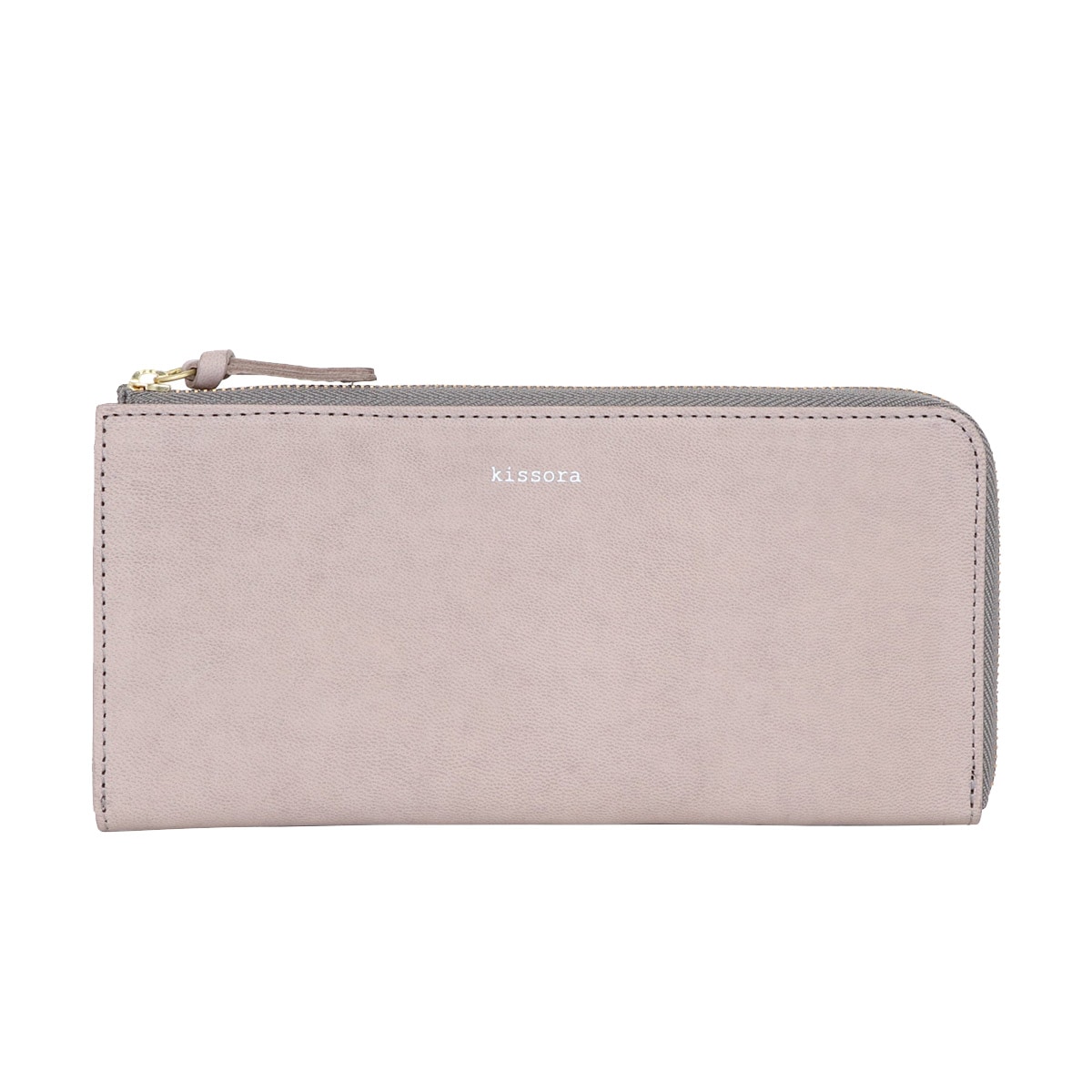 kissora キソラ 長財布 L字ファスナー 本革 ラスティック レディース KIAS-009 グレー