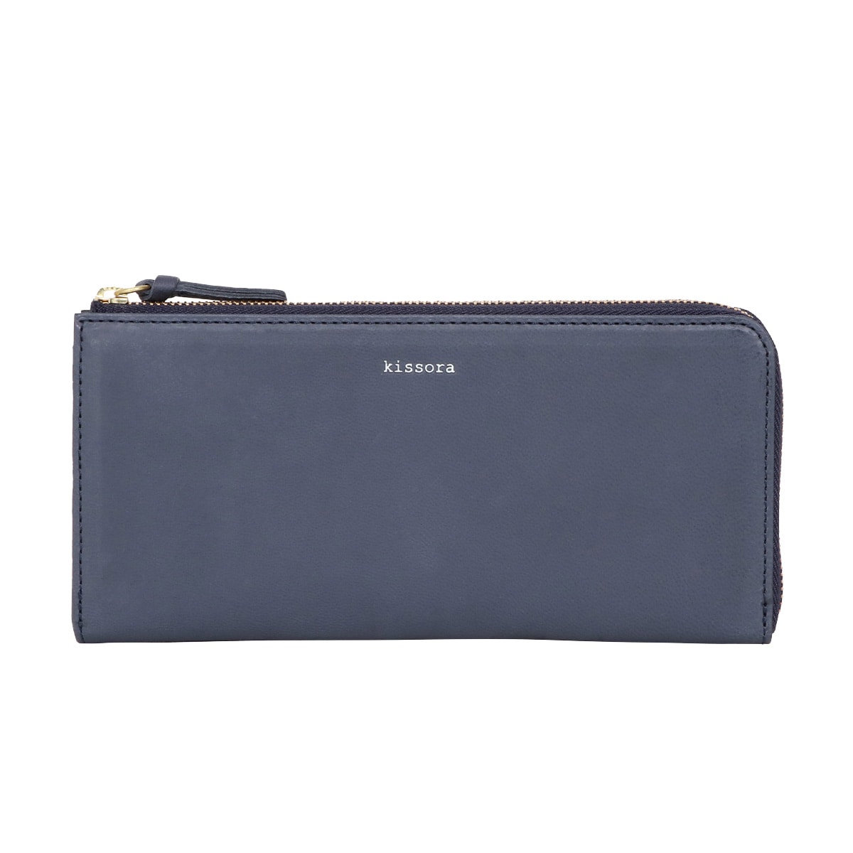 kissora キソラ 長財布 L字ファスナー 本革 ラスティック レディース KIAS-009 ネイビー