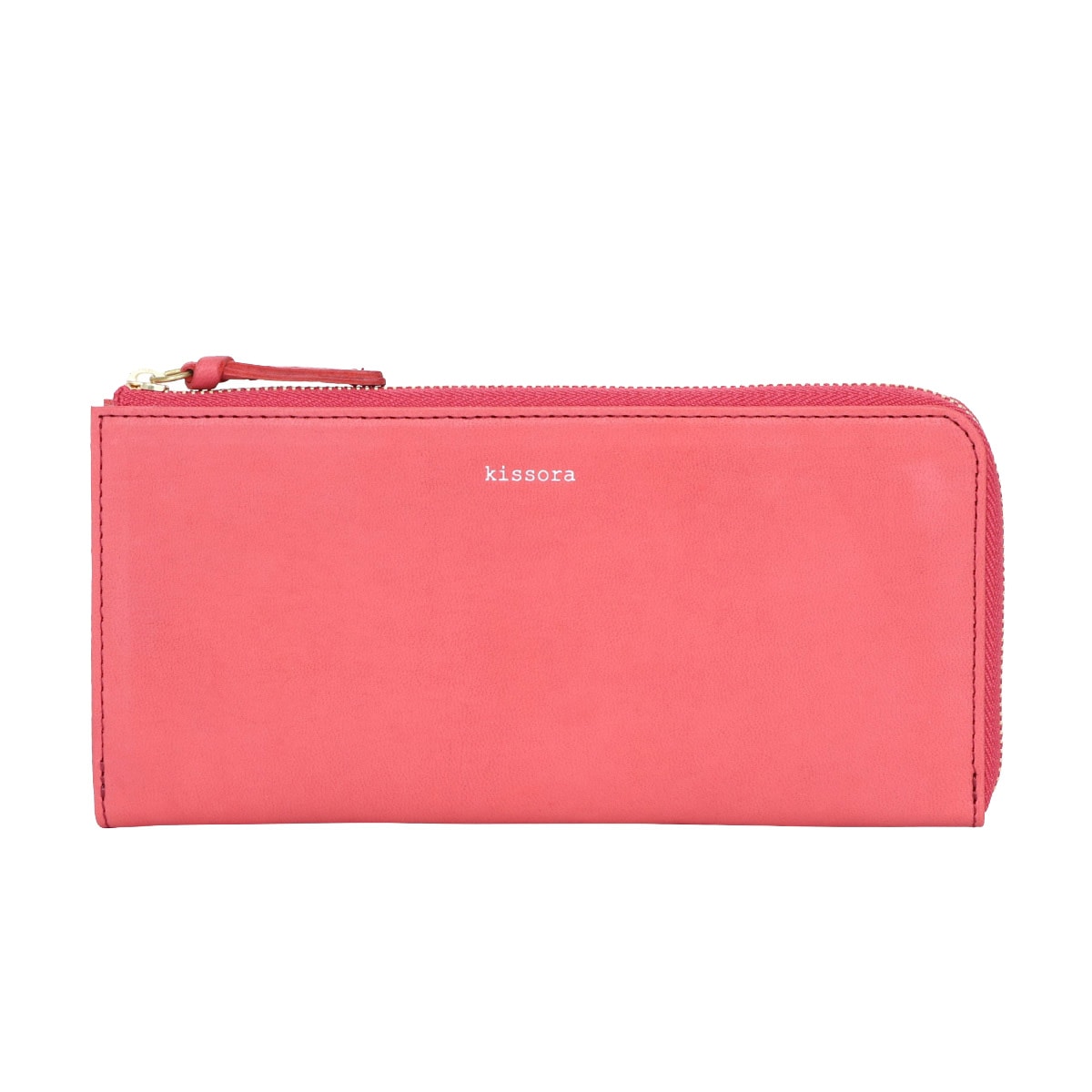 kissora キソラ 長財布 L字ファスナー 本革 ラスティック レディース KIAS-009 ピンク