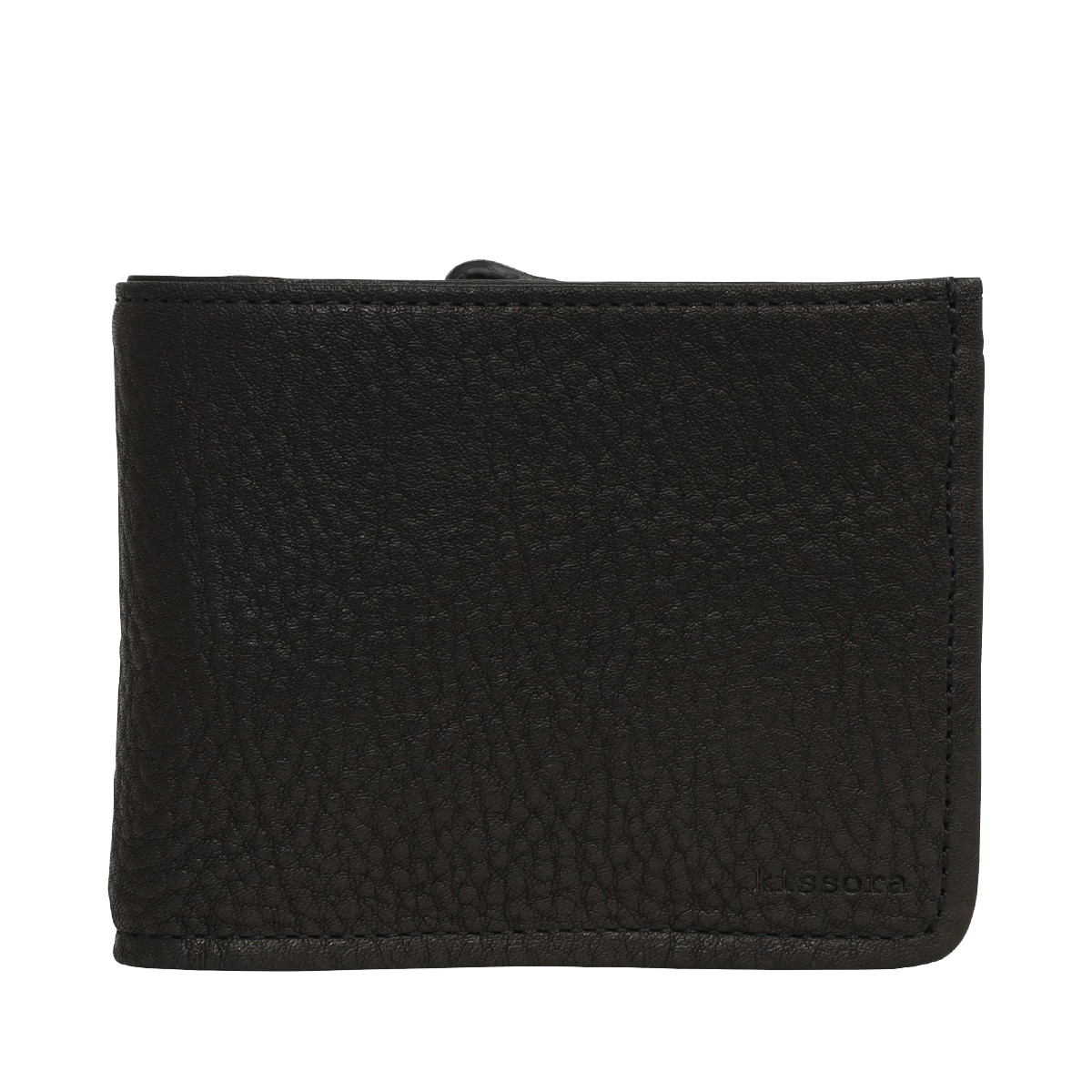kissora キソラ 二つ折り財布 本革 ボルサ KIAS-068 牛革 日本製 レザー ブラック