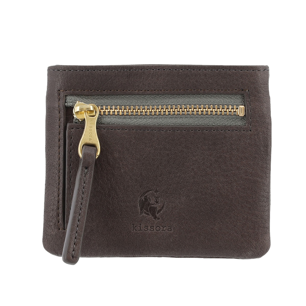 kissora キソラ フラグメントケース 本革 ボルサ KIAS-070 カードケース 小銭入れ コインケース 牛革 日本製 グレー