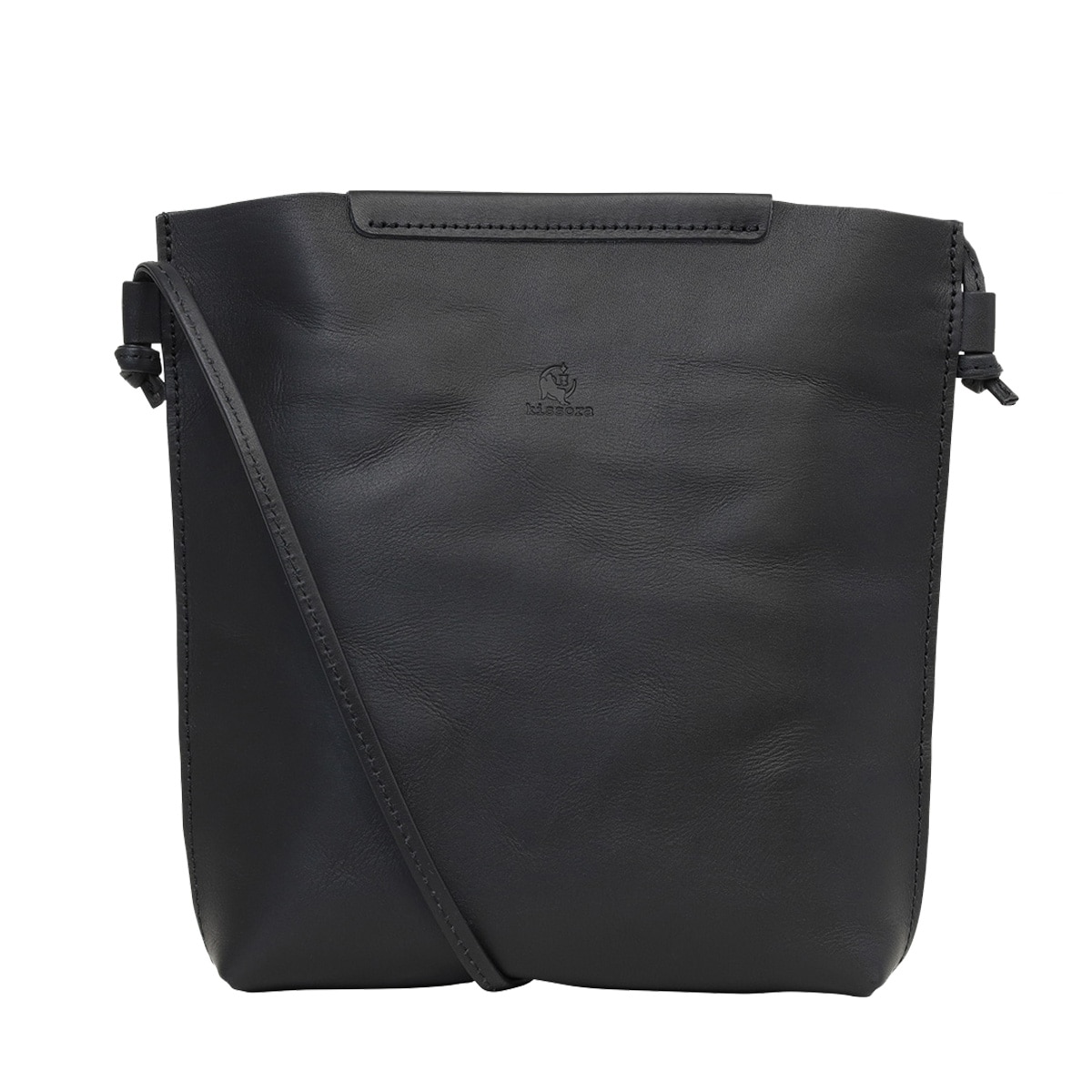 kissora キソラ ショルダーバッグ 本革 スピリト レディース KIBP-360 薄型 ミニショルダー 小さめ 牛革 日本製 レザー ブラック