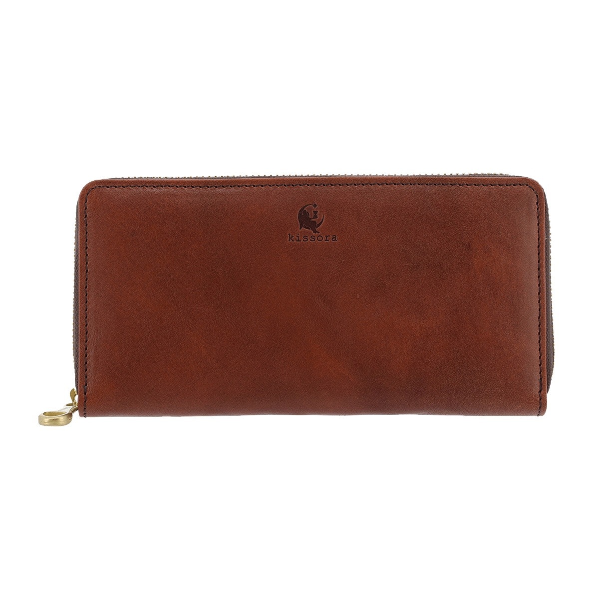 kissora キソラ 長財布 ラウンドファスナー ユニセックス KIBP-386 UDOⅡ 牛革 日本製 ブラウン
