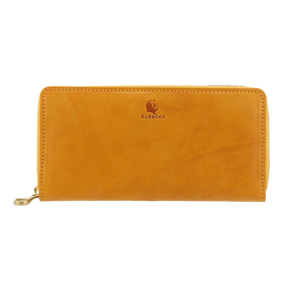kissora キソラ 長財布 ラウンドファスナー ユニセックス KIBP-386 UDOⅡ 牛革 日本製 イエロー