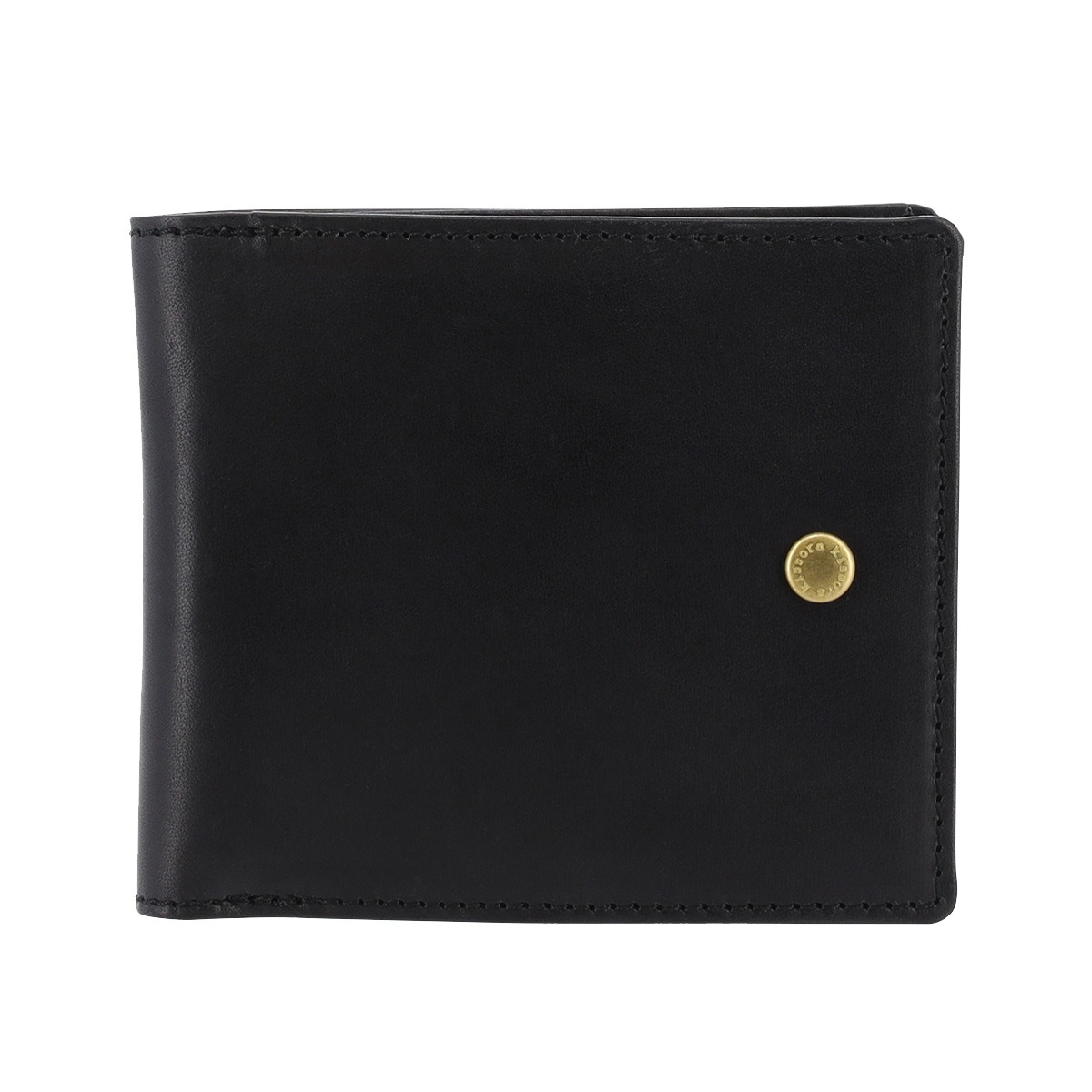 kissora キソラ 二つ折り財布 ユニセックス KIBP-389 UDOII 札入れ BOX型小銭入れ 牛革 日本製 ブラック