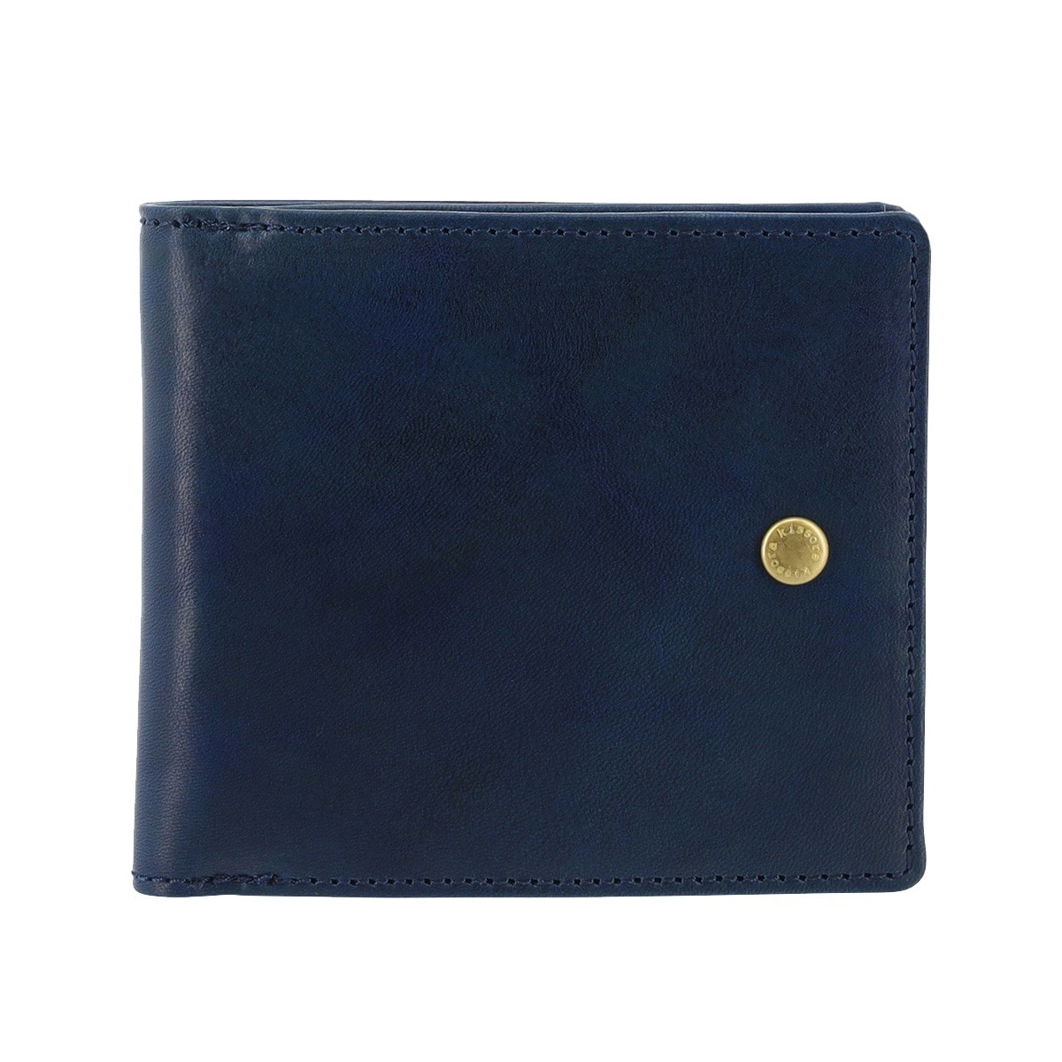 kissora キソラ 二つ折り財布 ユニセックス KIBP-389 UDOII 札入れ BOX型小銭入れ 牛革 日本製 ブルー