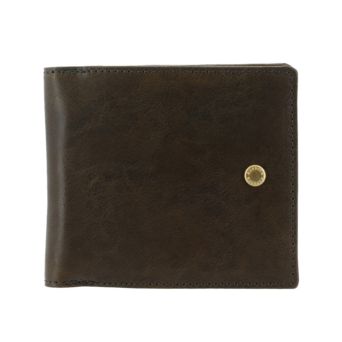 kissora キソラ 二つ折り財布 ユニセックス KIBP-389 UDOII 札入れ BOX型小銭入れ 牛革 日本製 オリーブ